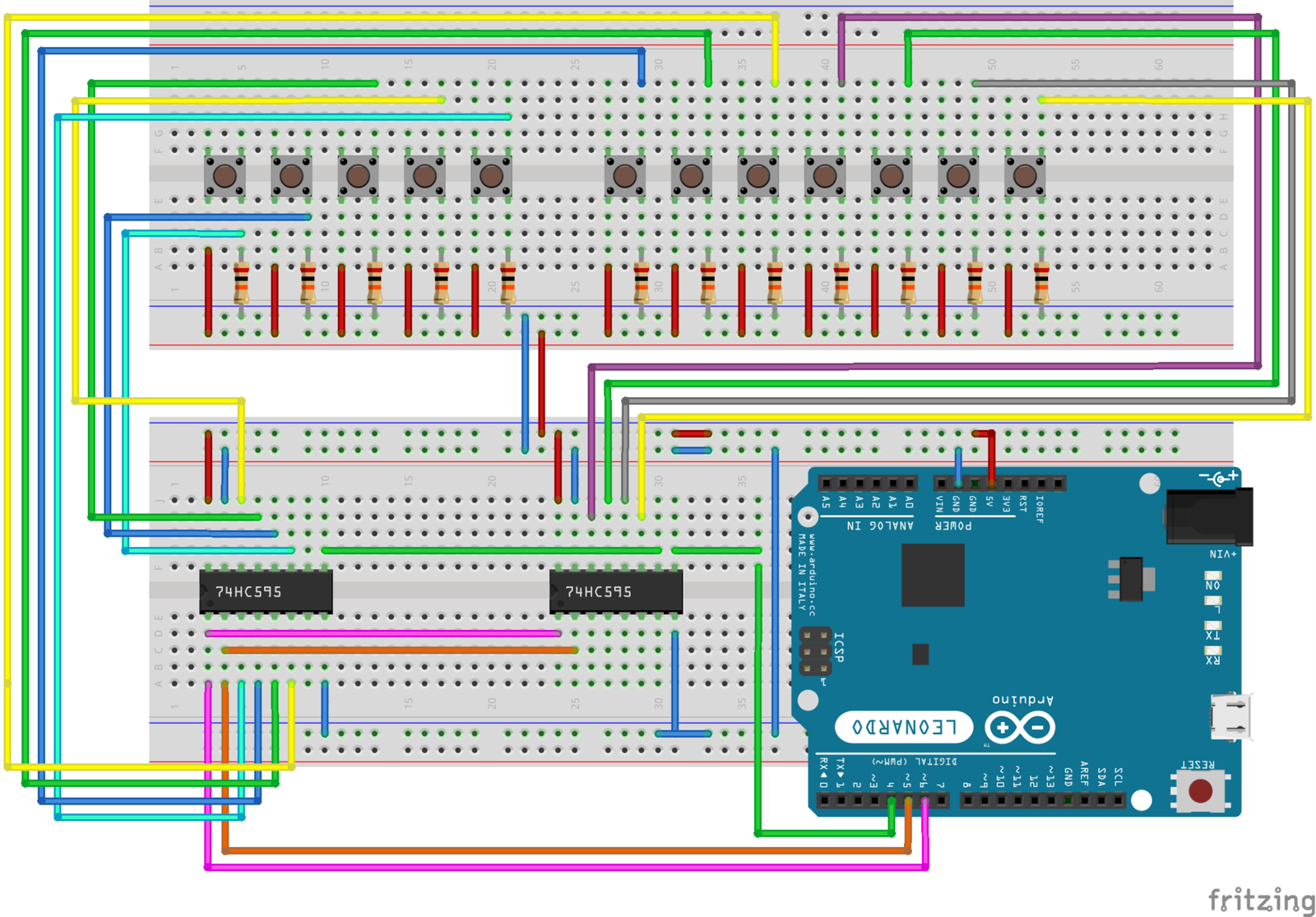 Multiplexor de entradas Arduino digital (Piano electrónico) - DHCAST